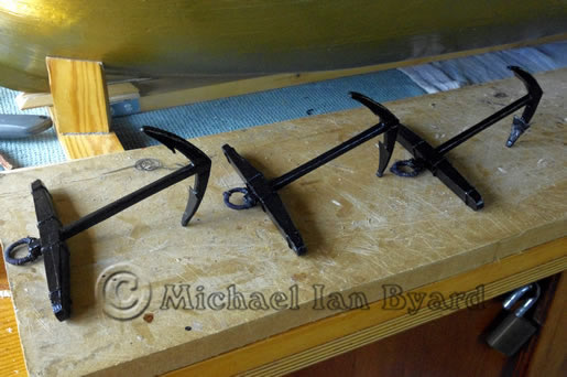 Anchors made awaiting installation